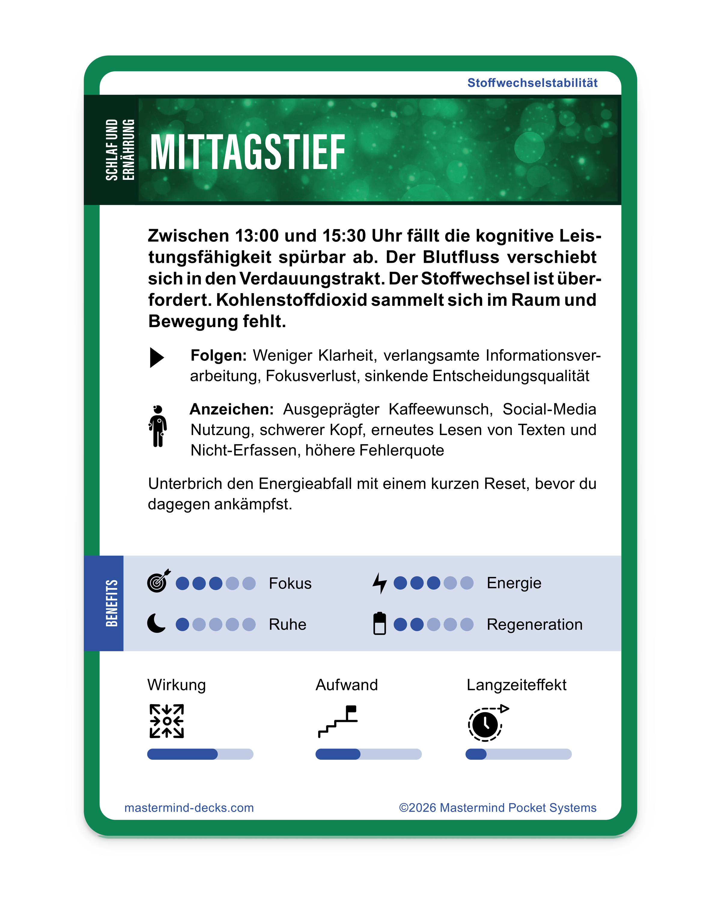 Mittagstief vermeiden: Ursachen für Nachmittagsmüdigkeit, Konzentrationsverlust und Energietief erkennen und gezielt gegensteuern