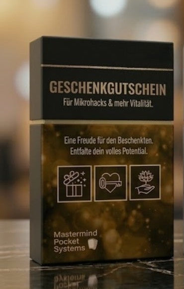 Geschenk für gesundheitsbewusste Menschen – Gutschein für mehr Energie, Fokus und Leistungsfähigkeit im Alltag