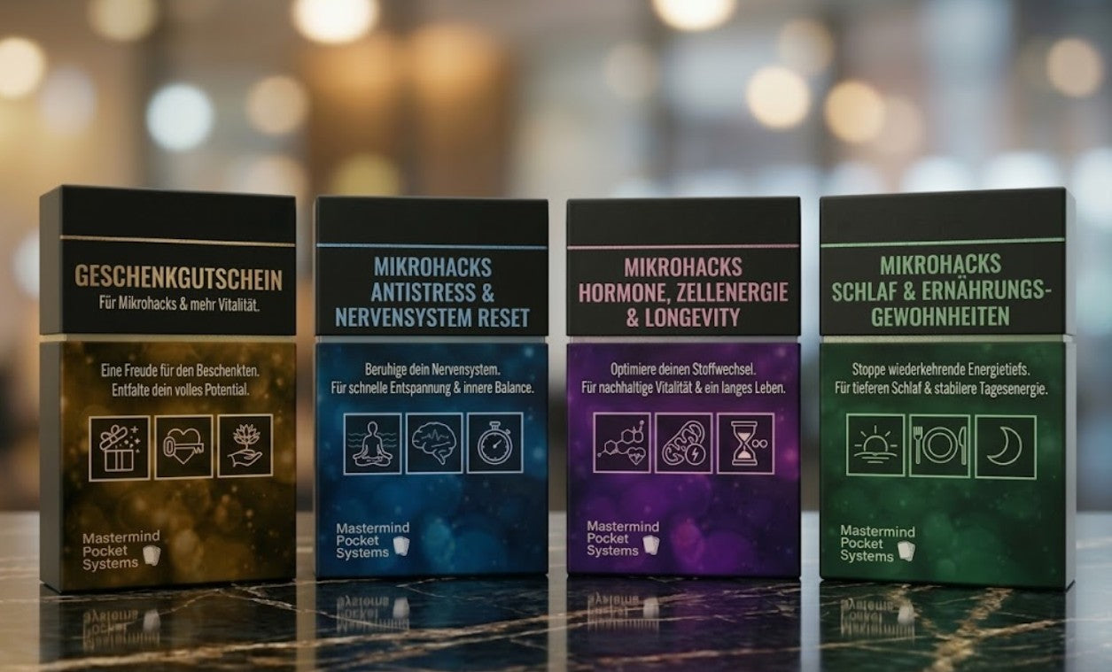 Übersiccht Kartendecks für weniger Müdigkeit und mehr Energie im Alltag